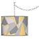 Swag Style Modern Mosaic II Giclee Shade Plug-In Chandelier