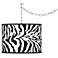 Swag Style Safari Zebra Giclee Shade Plug-In Chandelier