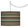 Swag Style Southwest Shore Giclee Shade Plug-In Chandelier