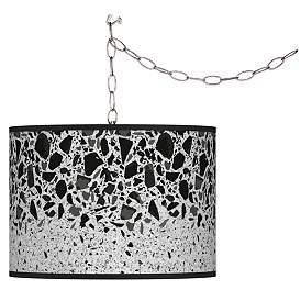 Image1 of Swag Style Terrazzo Giclee Shade Plug-In Chandelier