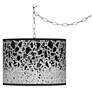 Swag Style Terrazzo Giclee Shade Plug-In Chandelier