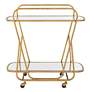 2_Swain 35 3/4" Wide Gold Serving Cart