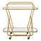 Swain 35 3/4" Wide Gold Serving Cart