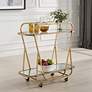 1_Swain 35 3/4" Wide Gold Serving Cart