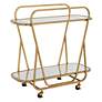 3_Swain 35 3/4" Wide Gold Serving Cart more views