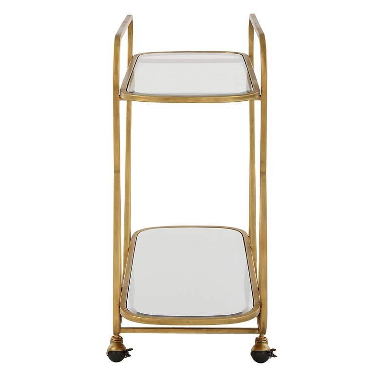 Image 4 Swain 35 3/4" Wide Gold Serving Cart more views