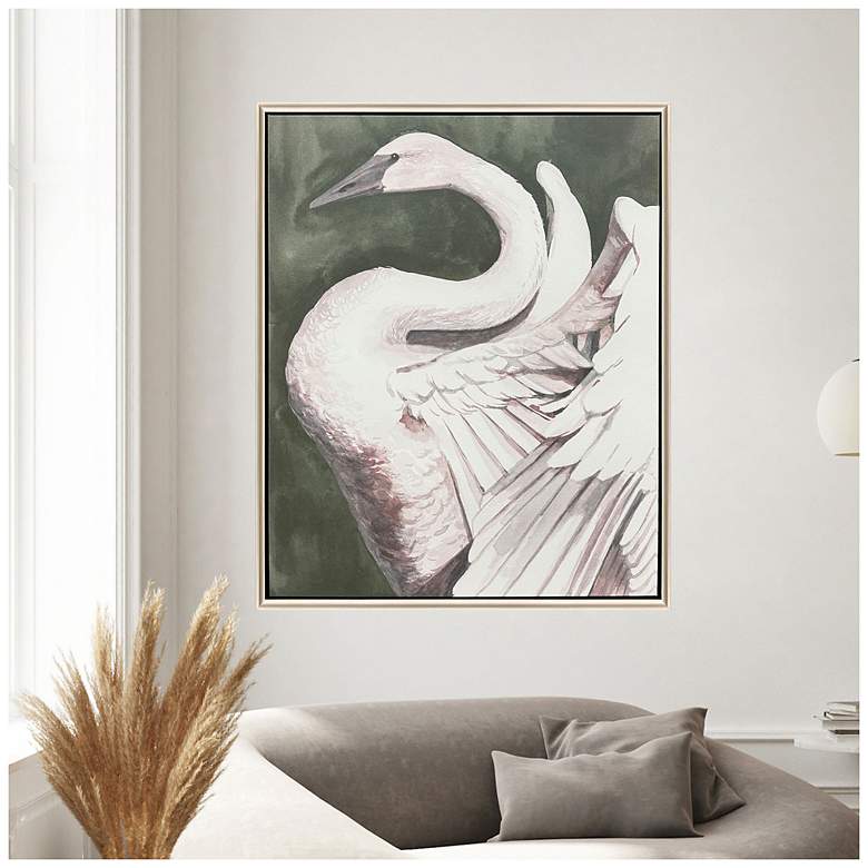 Image 4 Swan Dance II 34"W x 42"H Transitional Canvas more views