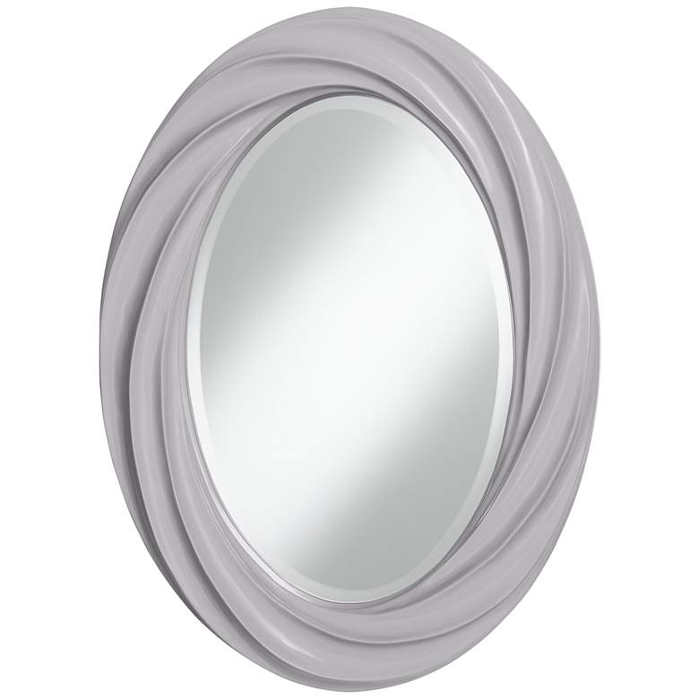 Image 1 Swanky Gray 30 inch High Oval Twist Wall Mirror