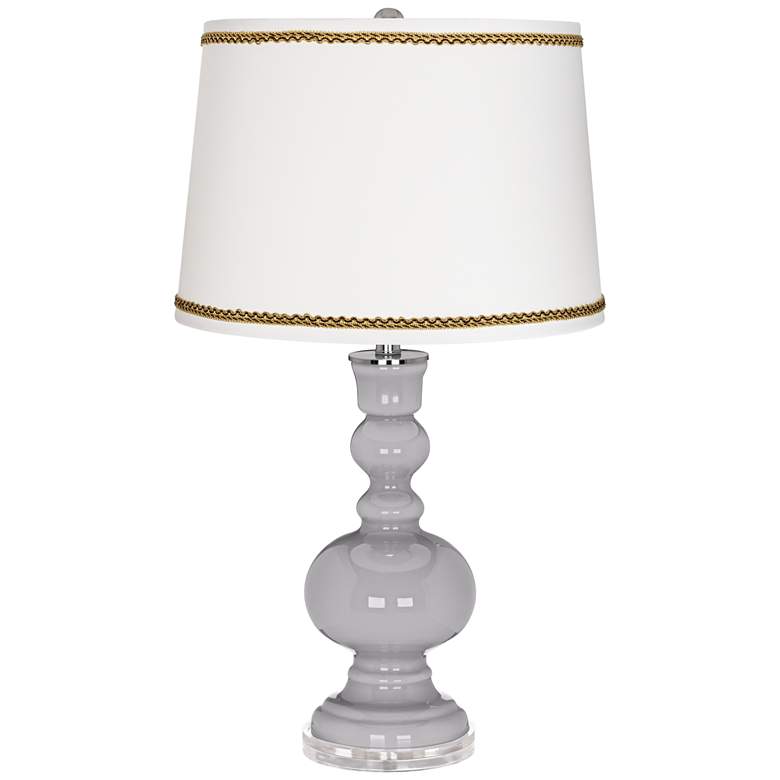 Image 1 Swanky Gray Apothecary Table Lamp with Twist Scroll Trim