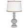 Swanky Gray Apothecary Table Lamp with Twist Scroll Trim
