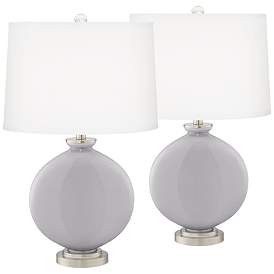 Image2 of Swanky Gray Carrie Table Lamp Set of 2 with Dimmers