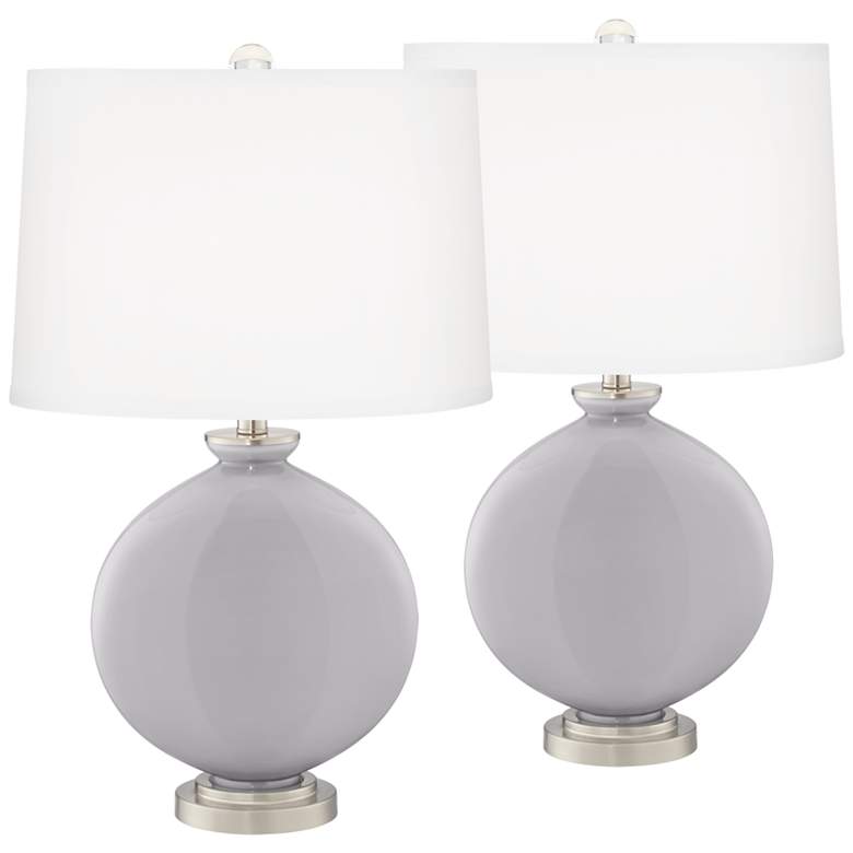 Image 2 Swanky Gray Carrie Table Lamp Set of 2 with Dimmers