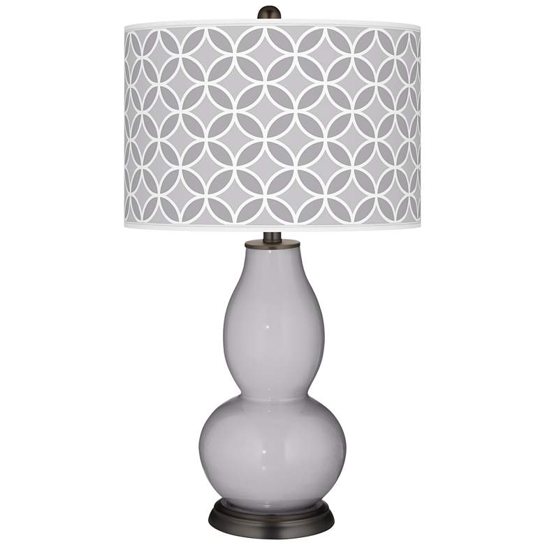 Image 1 Swanky Gray Circle Rings Double Gourd Table Lamp