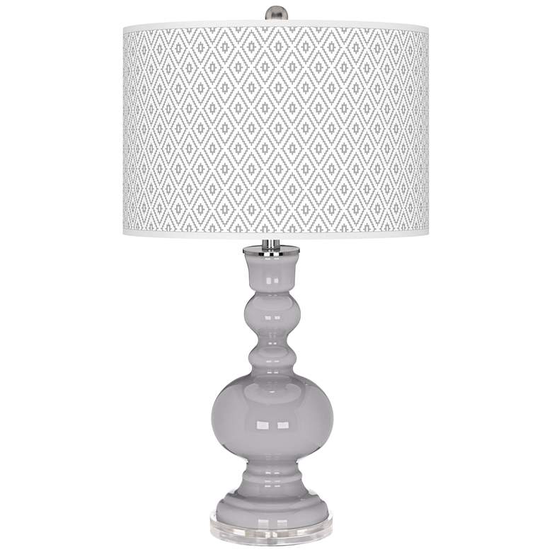 Image 1 Swanky Gray Diamonds Apothecary Table Lamp