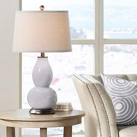 Image1 of Swanky Gray Double Gourd Table Lamp