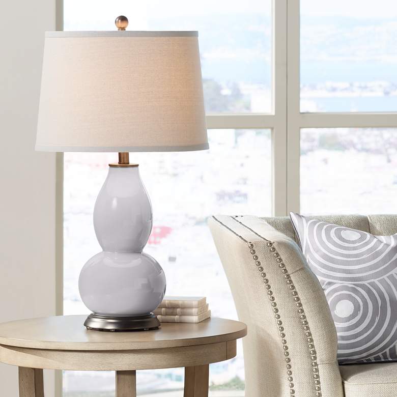 Image 1 Swanky Gray Double Gourd Table Lamp