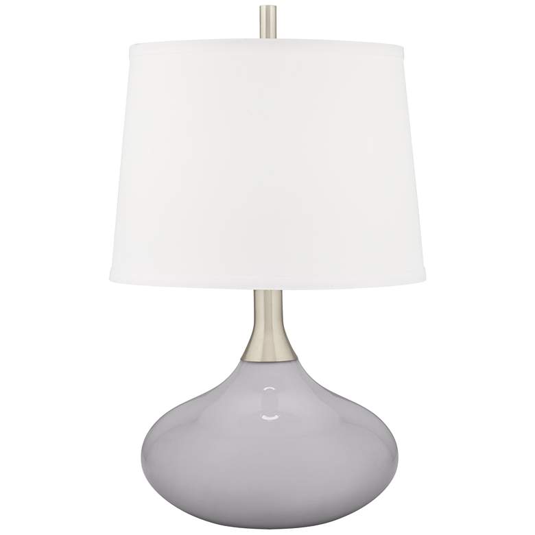 Image 2 Swanky Gray Felix Modern Table Lamp with Table Top Dimmer