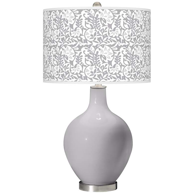 Image 1 Swanky Gray Gardenia Ovo Table Lamp