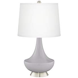Image2 of Swanky Gray Gillan Glass Table Lamp with Dimmer