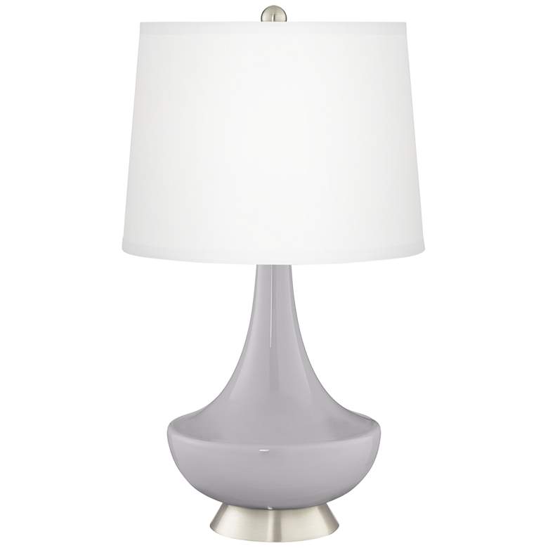 Image 2 Swanky Gray Gillan Glass Table Lamp with Dimmer