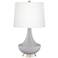 Swanky Gray Gillan Glass Table Lamp with Dimmer
