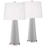 Swanky Gray Leo Table Lamp Set of 2 with Dimmers