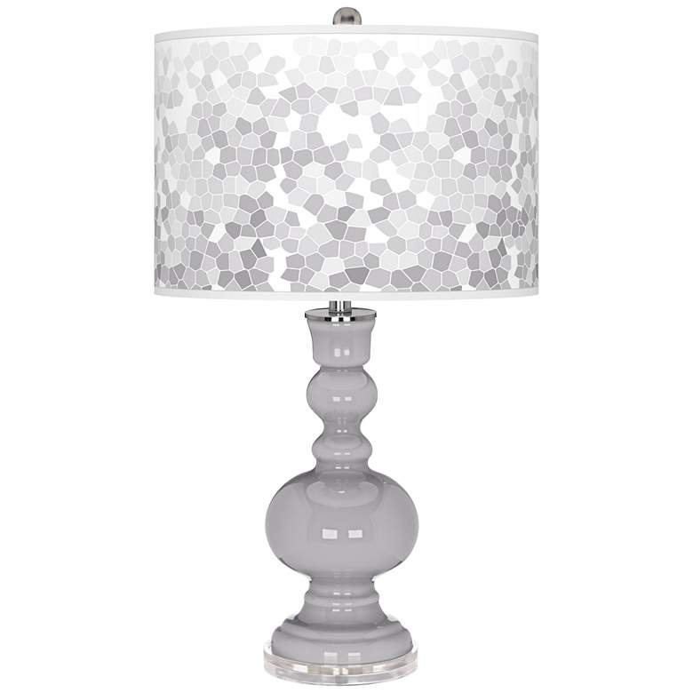 Image 1 Swanky Gray Mosaic Giclee Apothecary Table Lamp