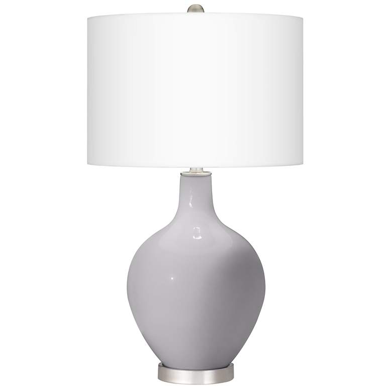 Image 2 Swanky Gray Ovo Table Lamp With Dimmer