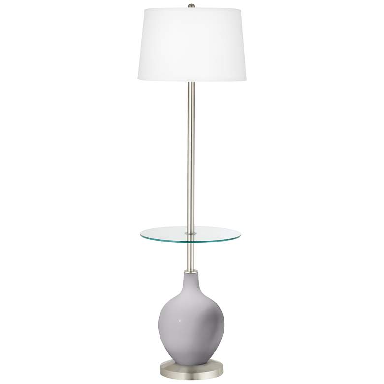 Image 1 Swanky Gray Ovo Tray Table Floor Lamp