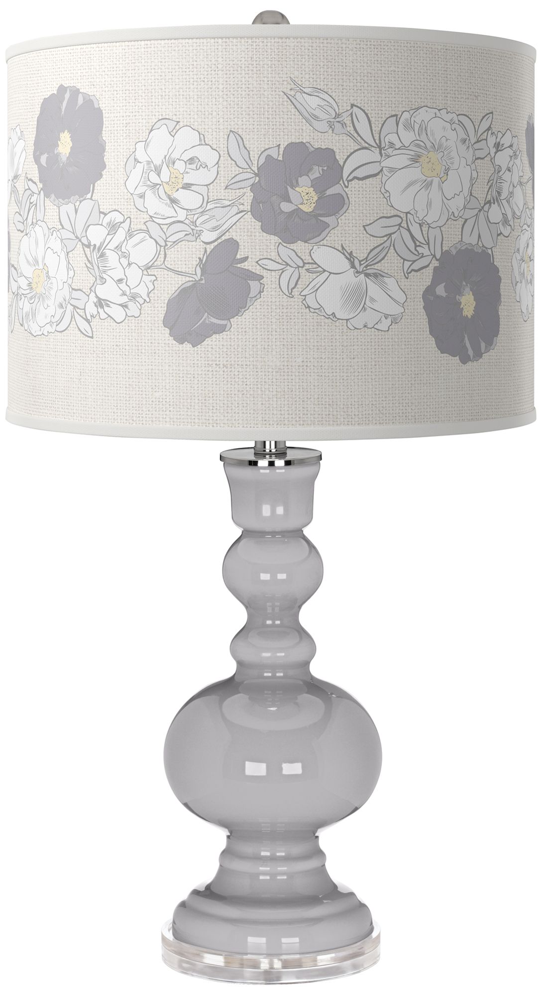 Image Swanky Gray Rose Bouquet Apothecary Table Lamp