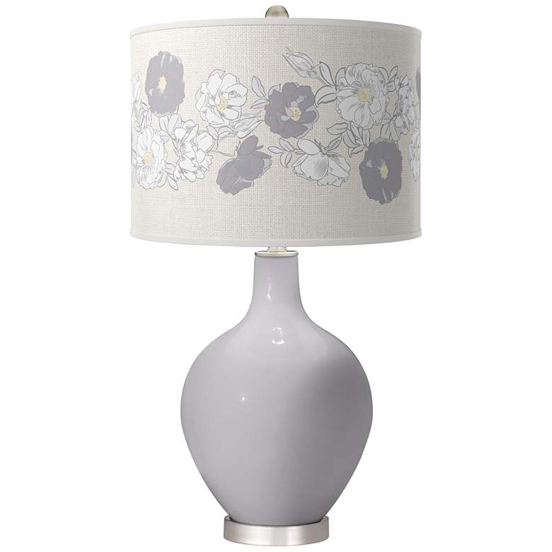 Image 1 Swanky Gray Rose Bouquet Ovo Table Lamp