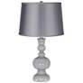 Swanky Gray - Satin Light Gray Shade Apothecary Table Lamp