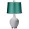 Swanky Gray - Satin Sea Green Ovo Lamp with Color Finial