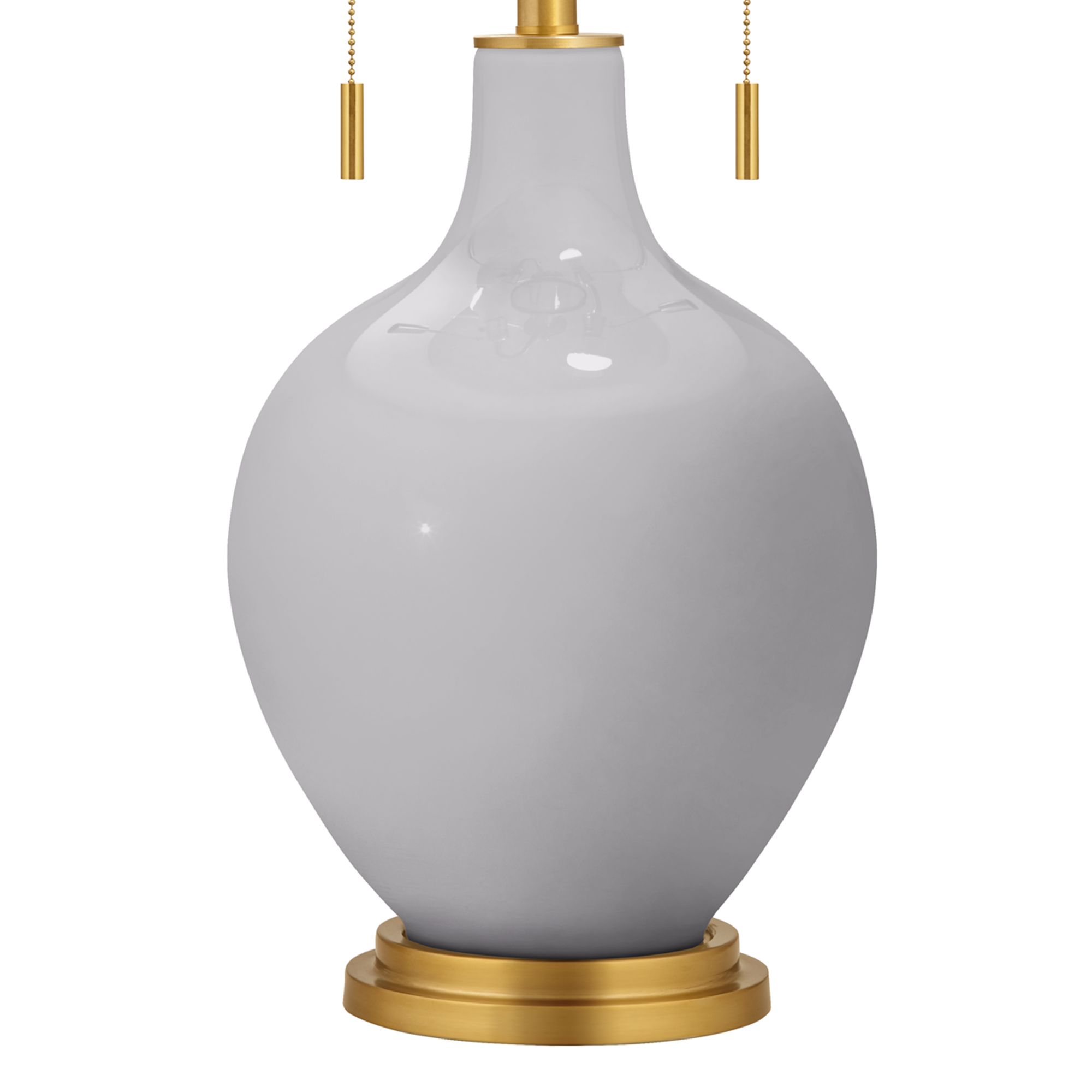 Image 3 Swanky Gray Toby Brass Accents Table Lamp more views