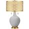 Swanky Gray Toby Brass Metal Shade Table Lamp