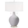 Swanky Gray Toby Table Lamp with Dimmer