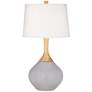 Swanky Gray Wexler Table Lamp with Dimmer
