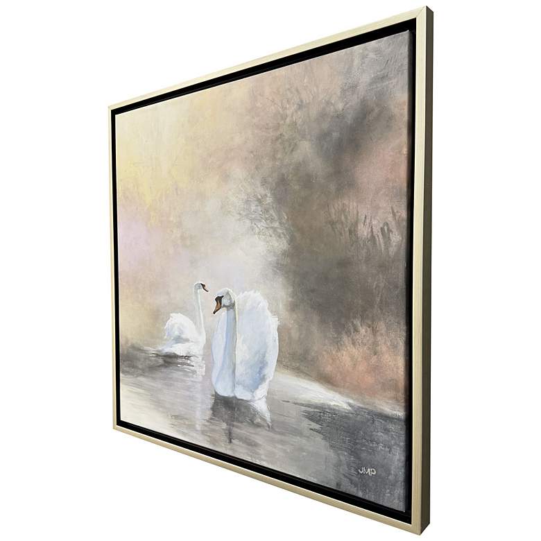 Image 2 Swans in Mist 30"W x 30"H Canvas more views