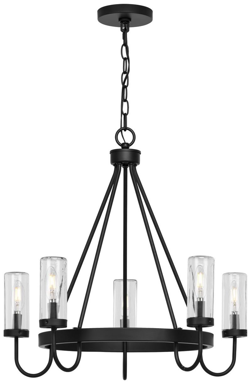 Image 6 Swansea Collection Five-Light 24" Round Outdoor Chandelier more views