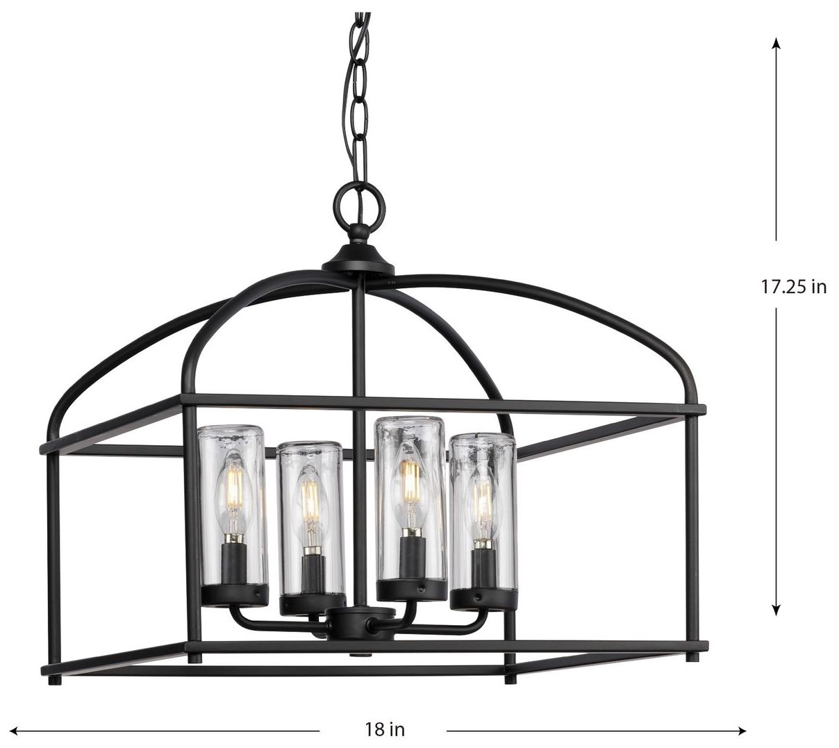 Image 5 Swansea Collection Four-Light 18" Outdoor Chandelier more views