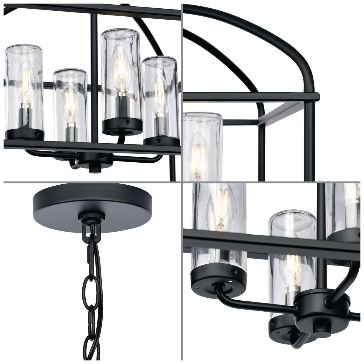 Image 6 Swansea Collection Four-Light 18" Outdoor Chandelier more views