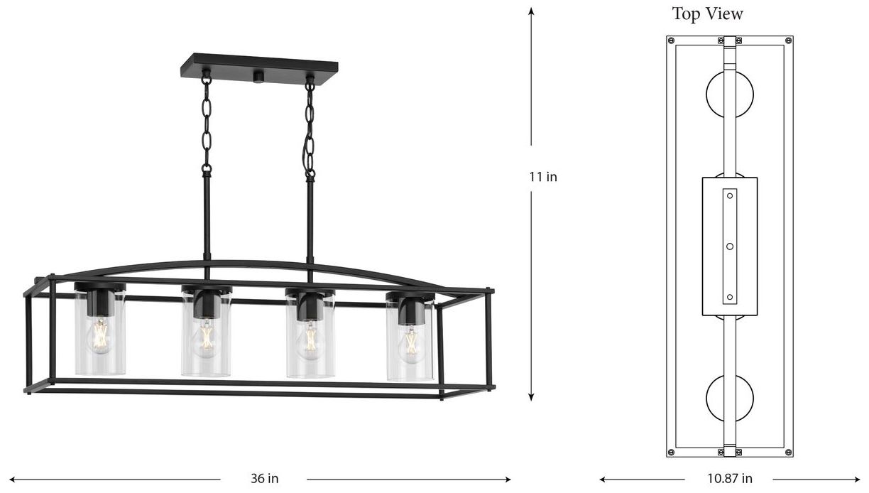 Image 5 Swansea Collection Four-Light 36" Outdoor Chandelier more views