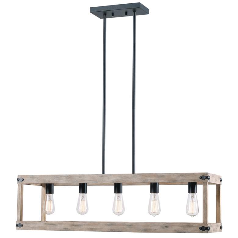 Image 1 Swanson 36.25" Wide 5-Light Graphite Island Light