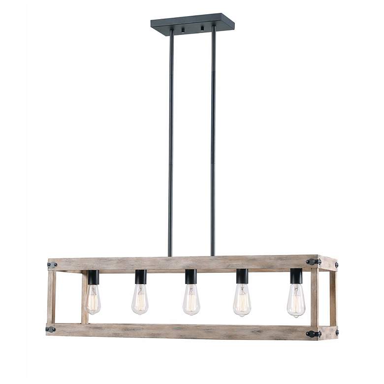 Image 2 Swanson 36.25" Wide 5-Light Graphite Island Light more views