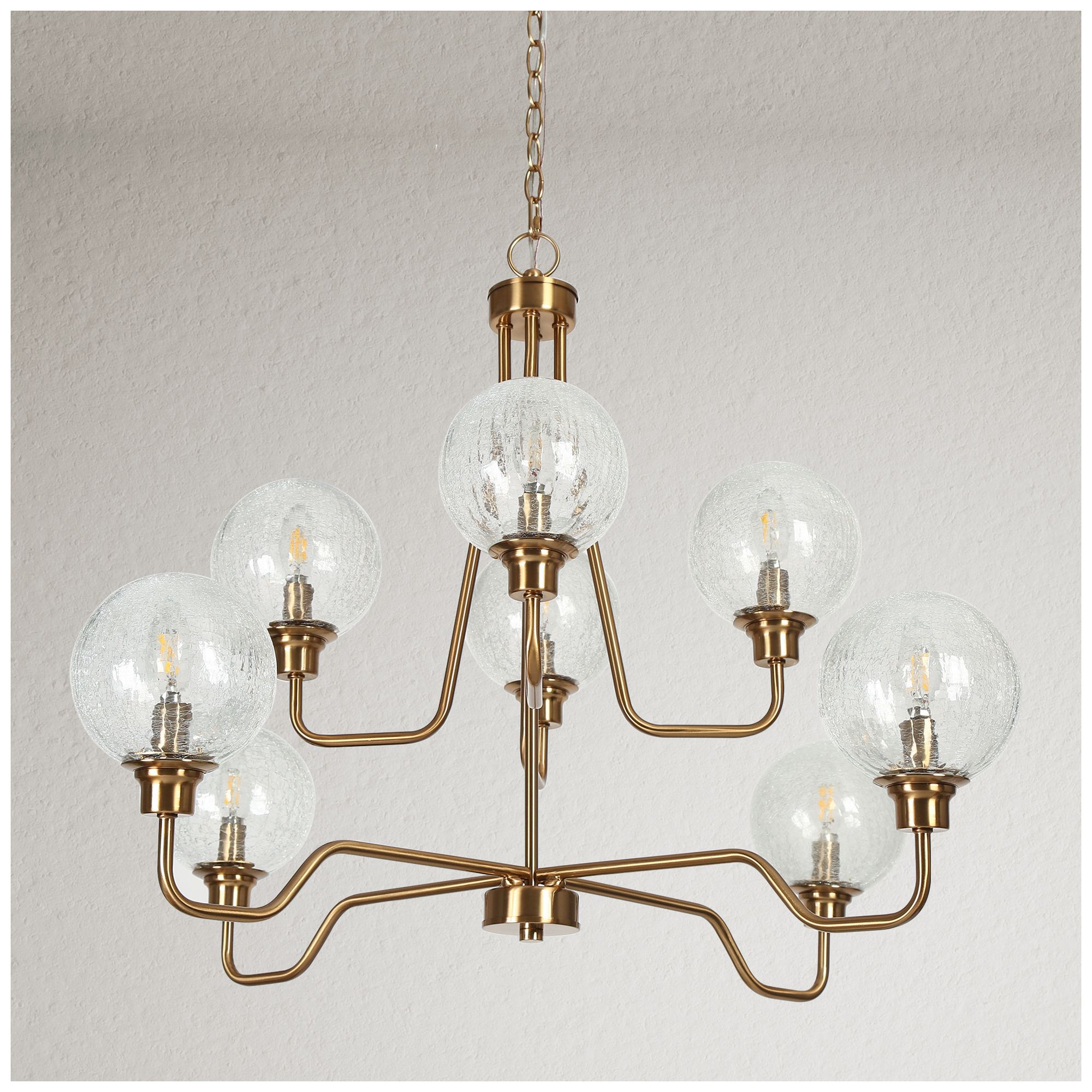 Image 3 Swarachic 8-Light Gold Glass Chandelier more views