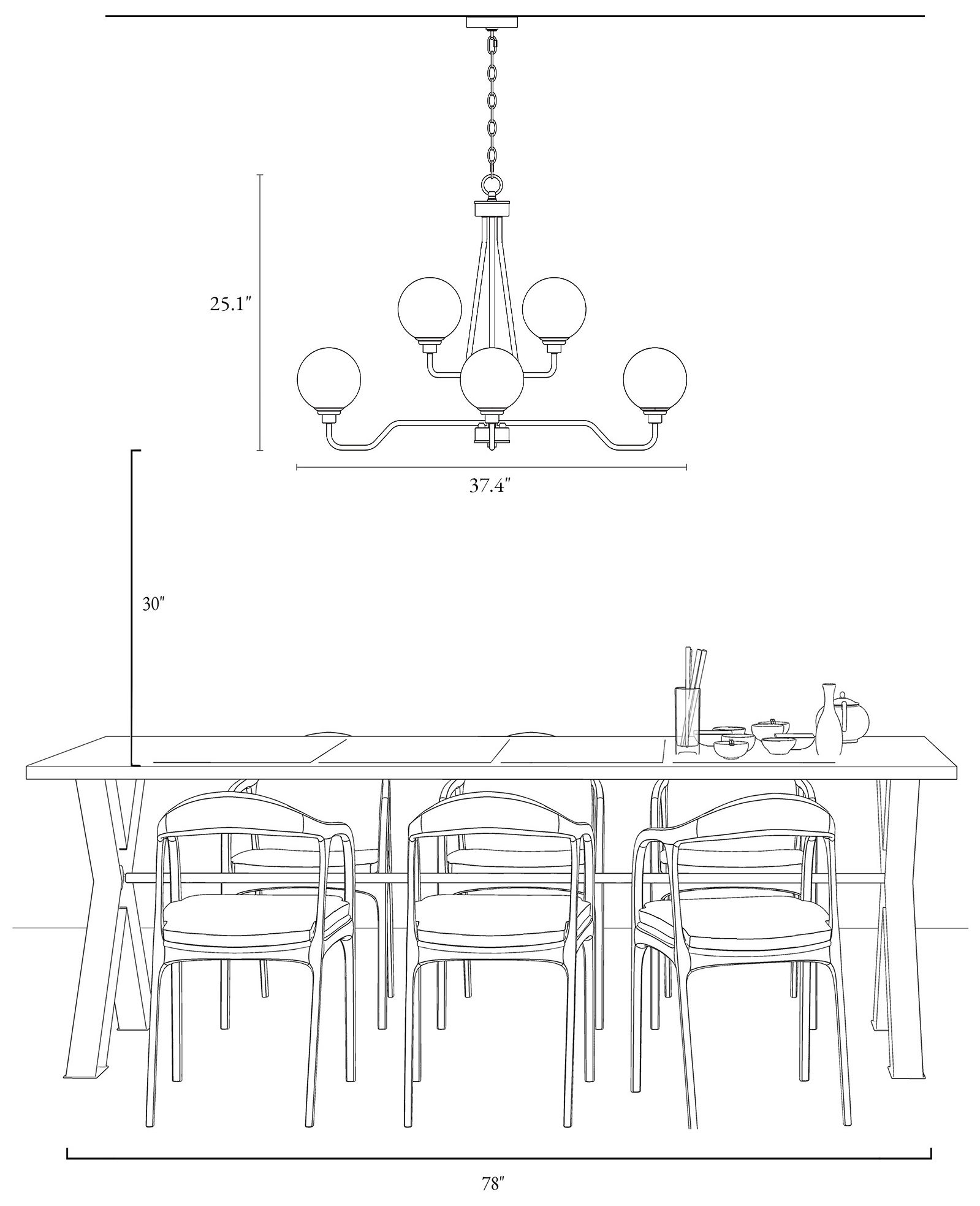 Swarachic 8-Light Gold Glass Chandelier