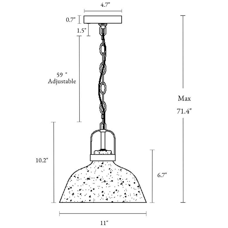 Image 2 Swarajism 1-Light Glass Pendant Light more views