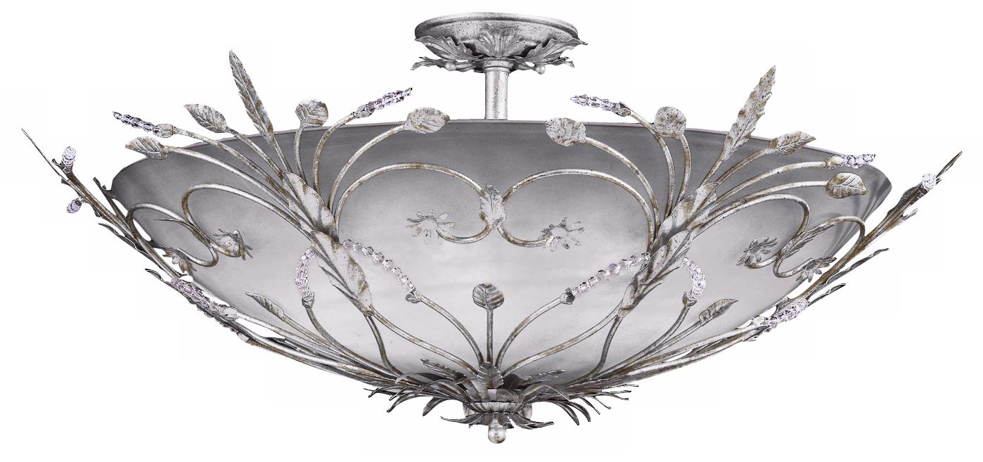 Swarovski Paris 30" Wide Silver Flushmount Ceiling Light
