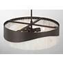 4_Sway 20" Wide Dark Bronze 4-Light Drum Pendant more views