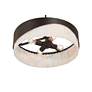 5_Sway 20" Wide Dark Bronze 4-Light Drum Pendant more views